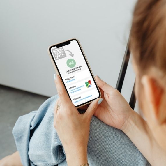 Scanner un QR code carte de visite